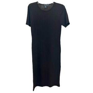 Nina Leonard Chocolate Brown Long Sweater Dress Size M EUC Vintage Y2K Cottage